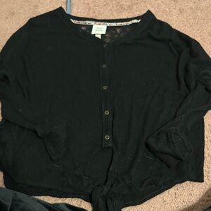 Knox Rose Black V-Neck Sweater